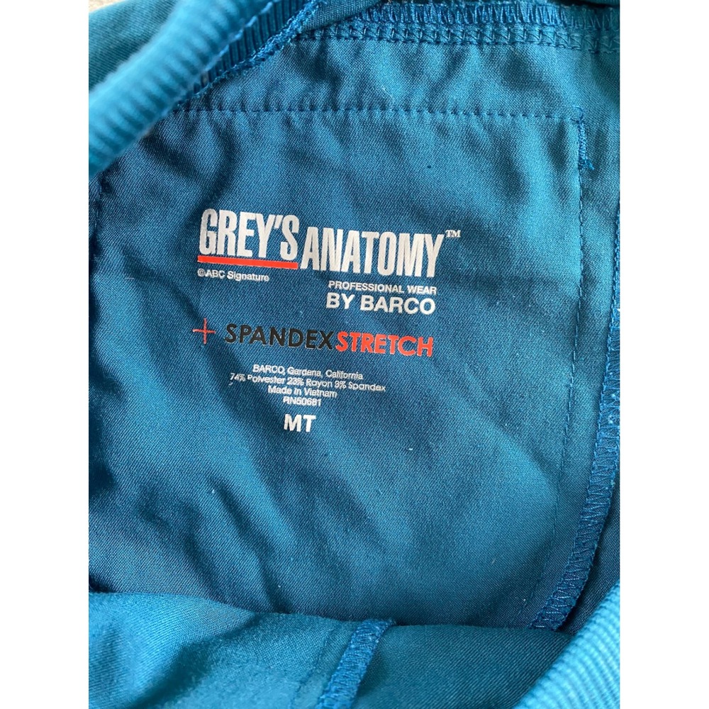 Greys Anatomy Spandex Stretch Scrub Pants Teal Blue Jogger GRSP537T Womens MT - Picture 3 of 13